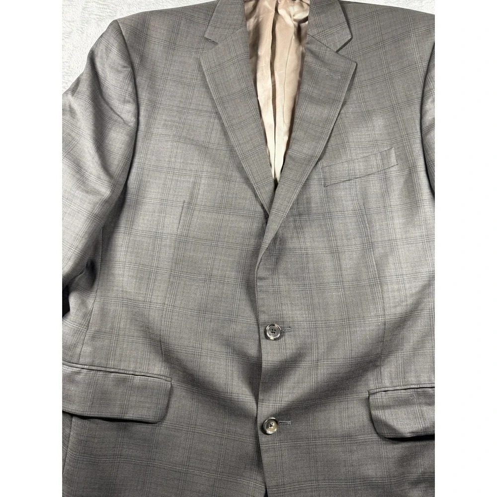 Jack Victor Exclusive Collection Blazer Mens 42L Gray Plaid Wool Canada